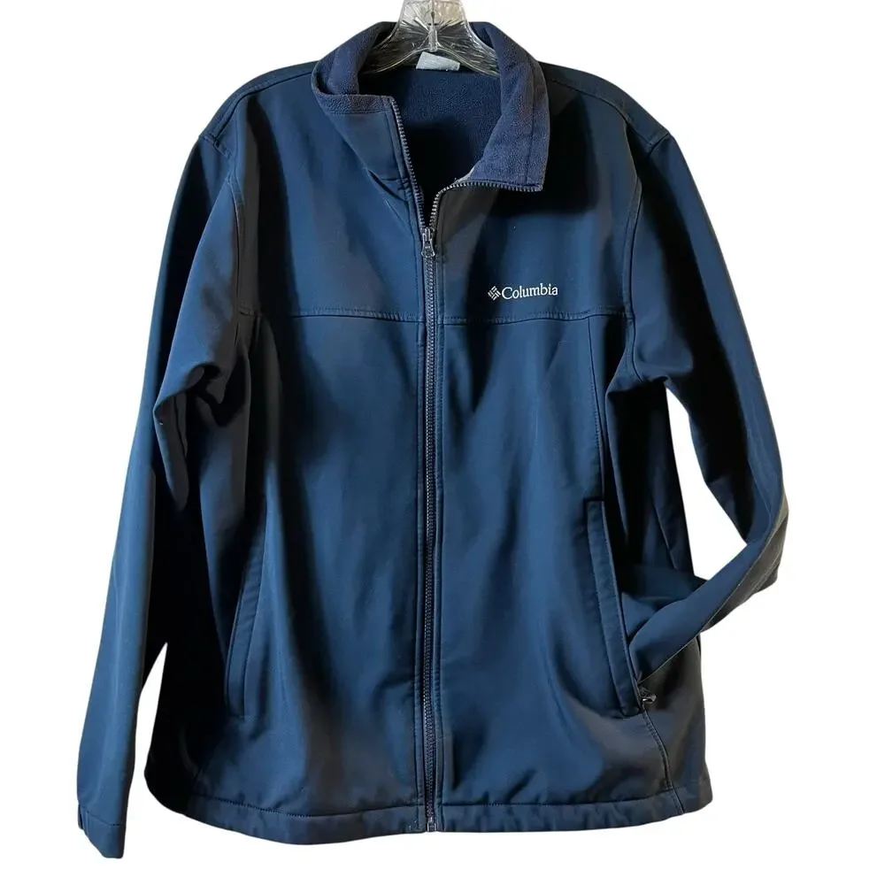 Columbia Men Full ZIp Navy‎ Blue Jacket EUC Large (2960)